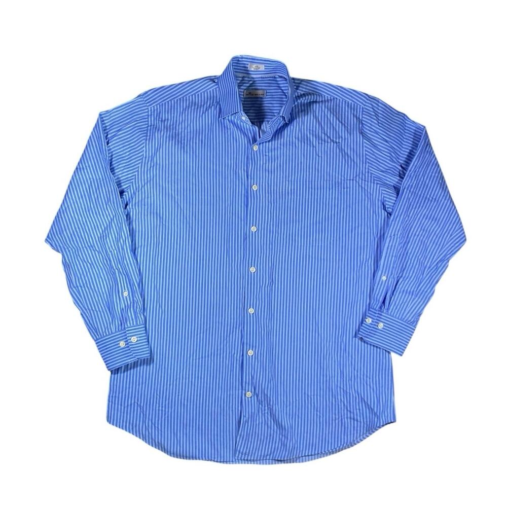 Peter Millar Seaside Striped Button Shirt - L